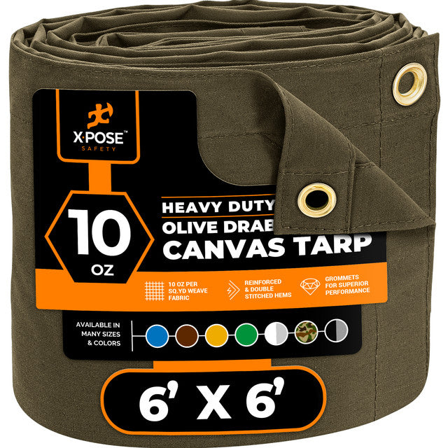 Olive Drab Canvas Tarps 10oz