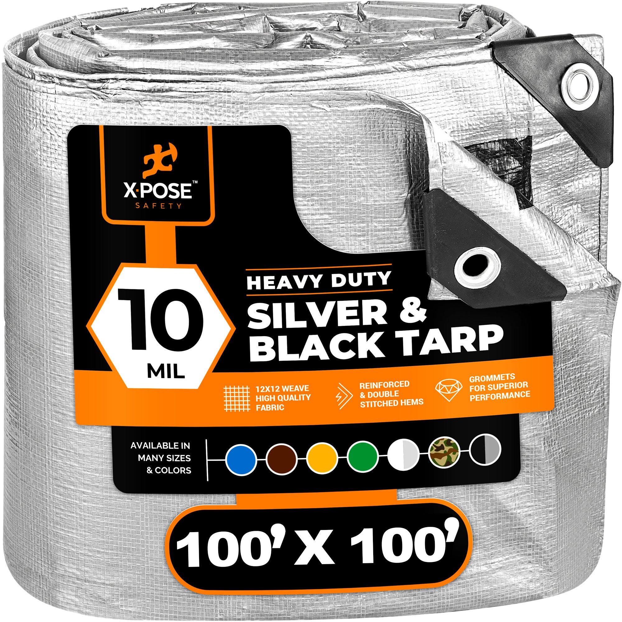 10 Mil Silver Black Heavy Duty Poly Tarp