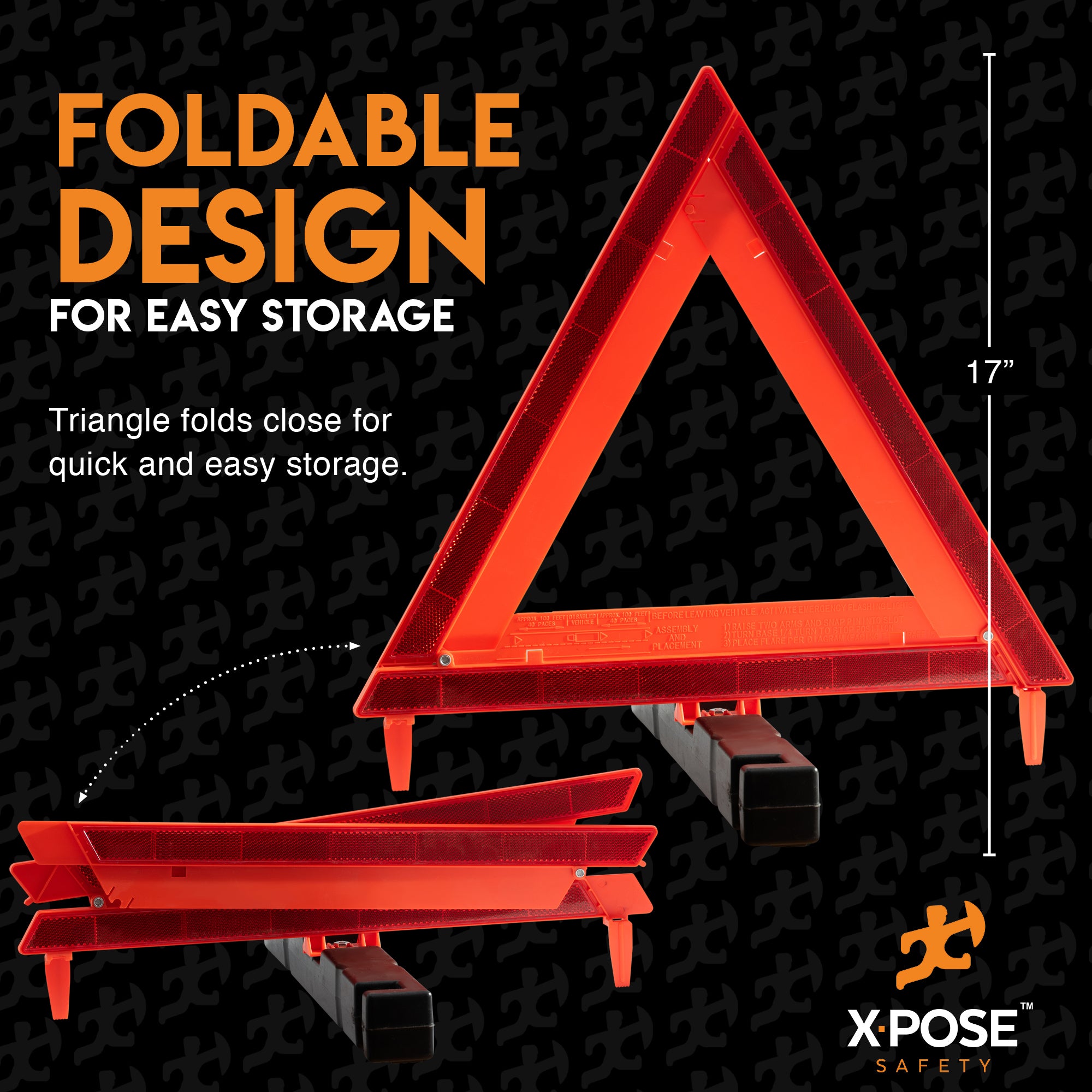 Emergency Roadside Triangle Pack of 3