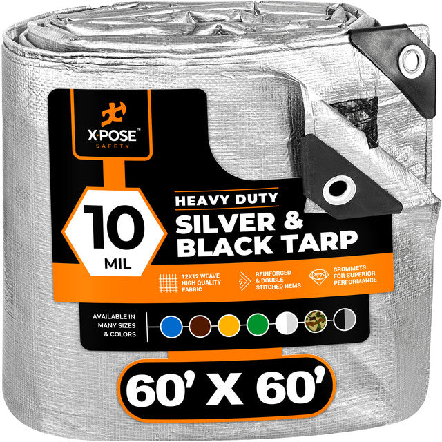 10 Mil Silver Black Heavy Duty Poly Tarp