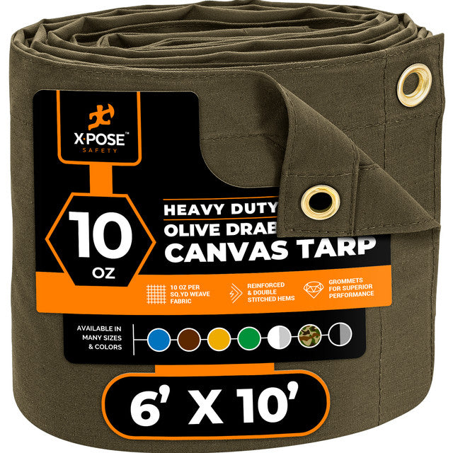 Olive Drab Canvas Tarps 10oz