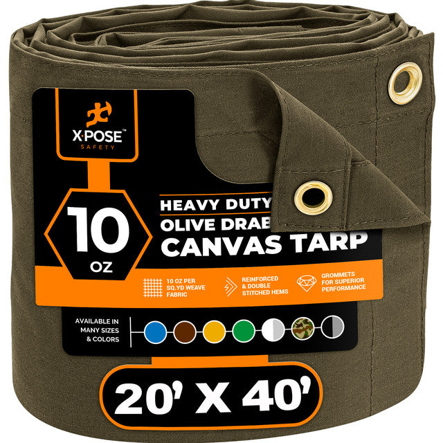 Olive Drab Canvas Tarps 10oz