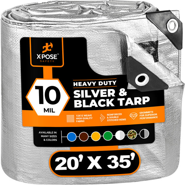 10 Mil Silver Black Heavy Duty Poly Tarp