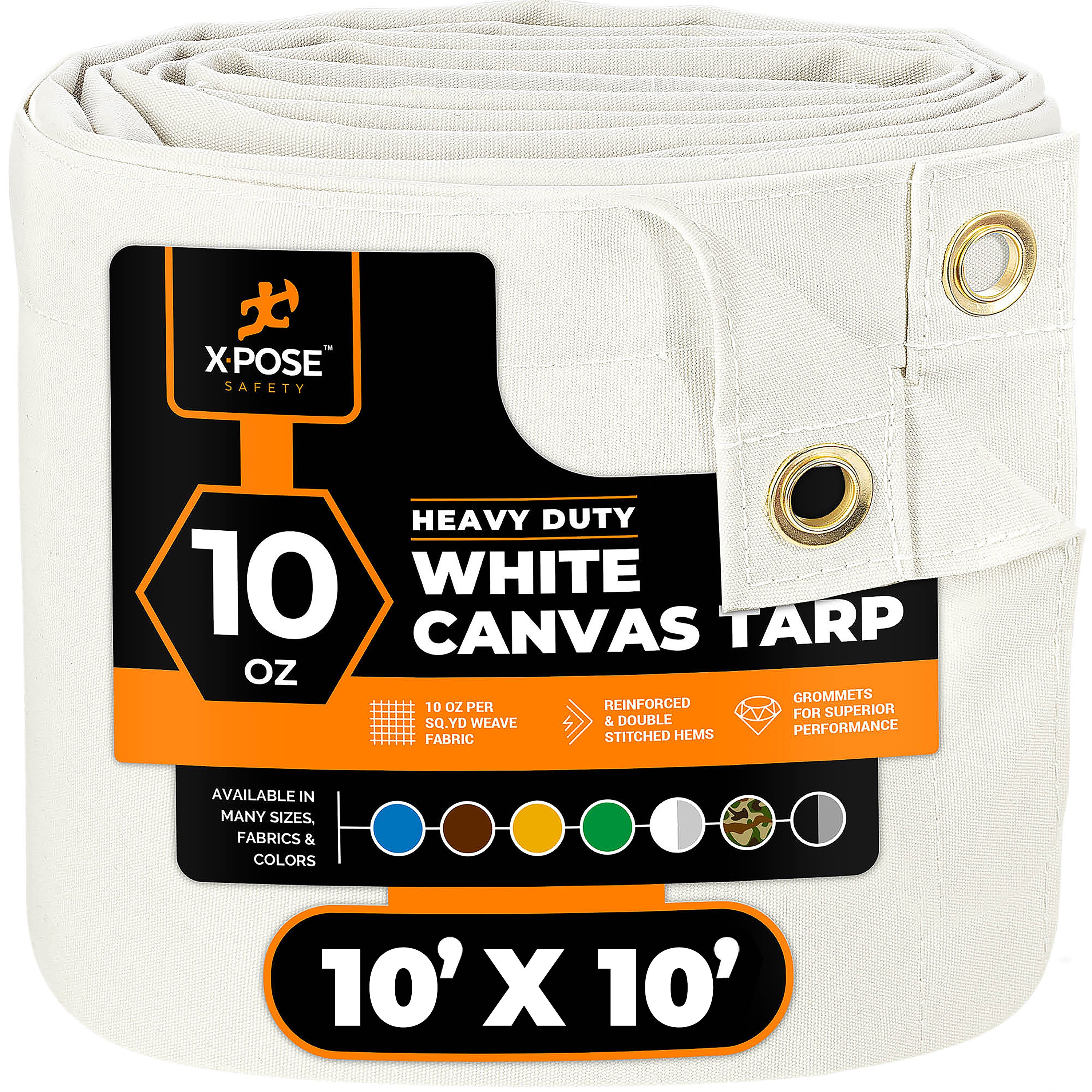 White Canvas Tarps 10oz