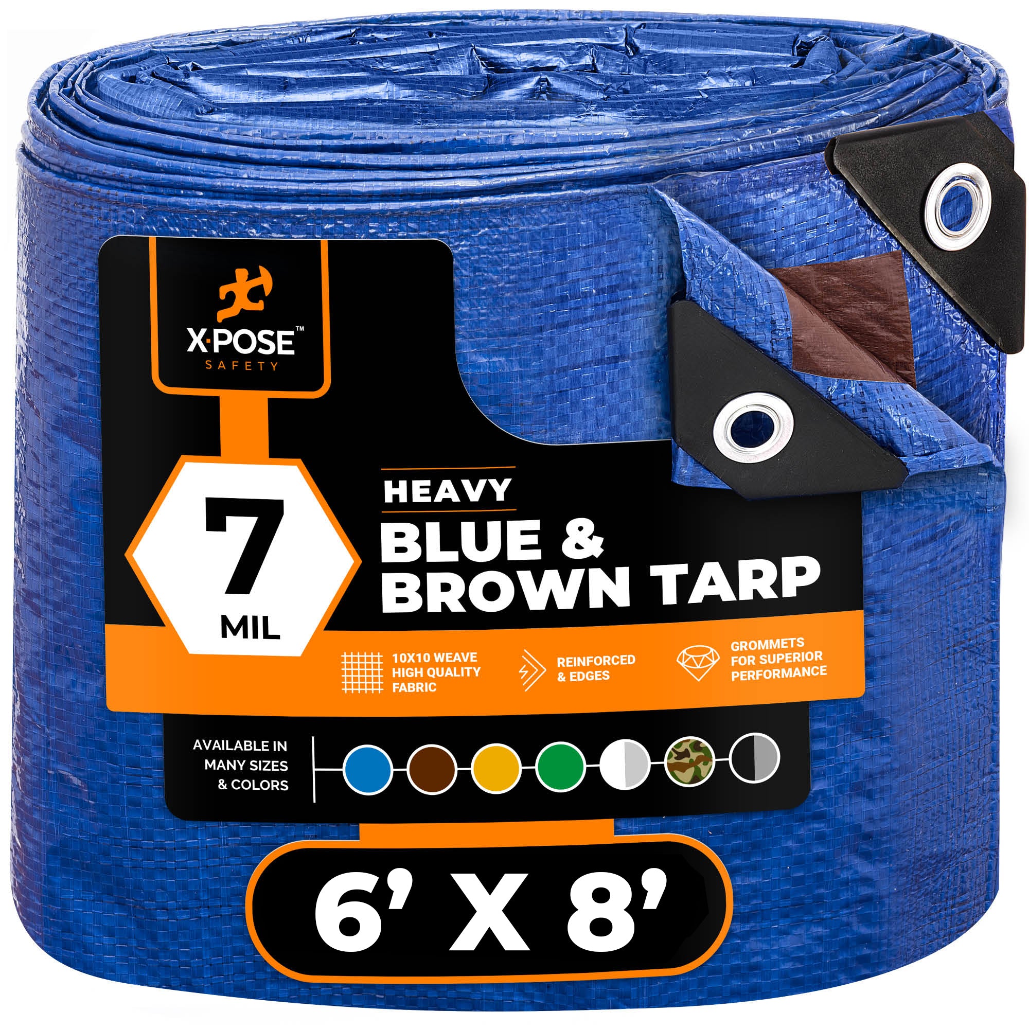7 Mil Blue/Brown Heavy Tarp