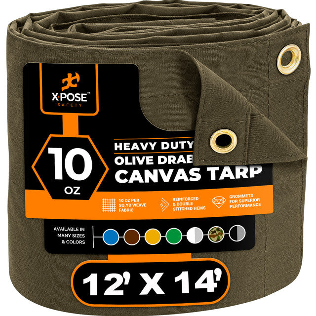 Olive Drab Canvas Tarps 10oz