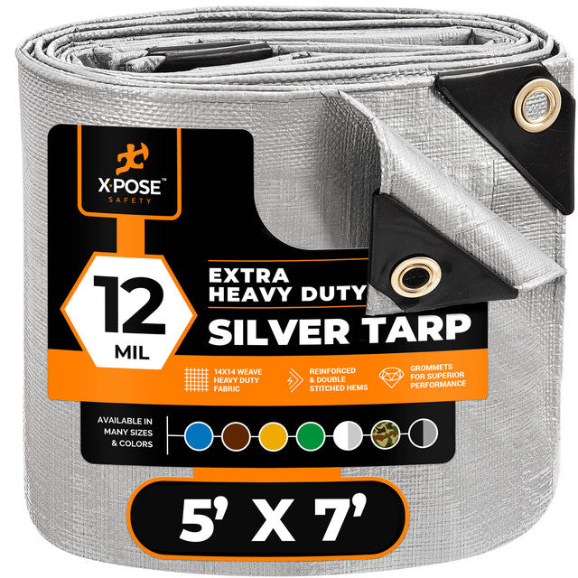 12 Mil Silver Extra Heavy Duty Poly Tarp