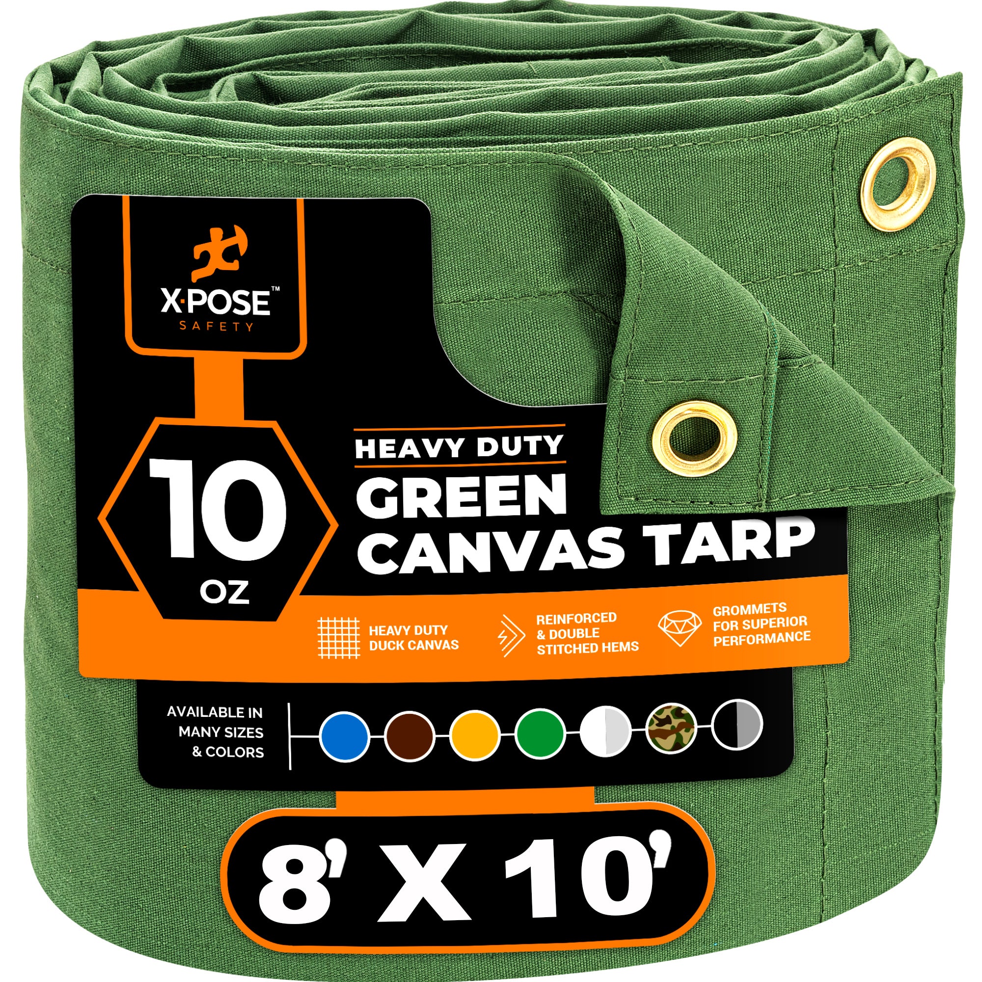 Green Canvas Tarps 10oz