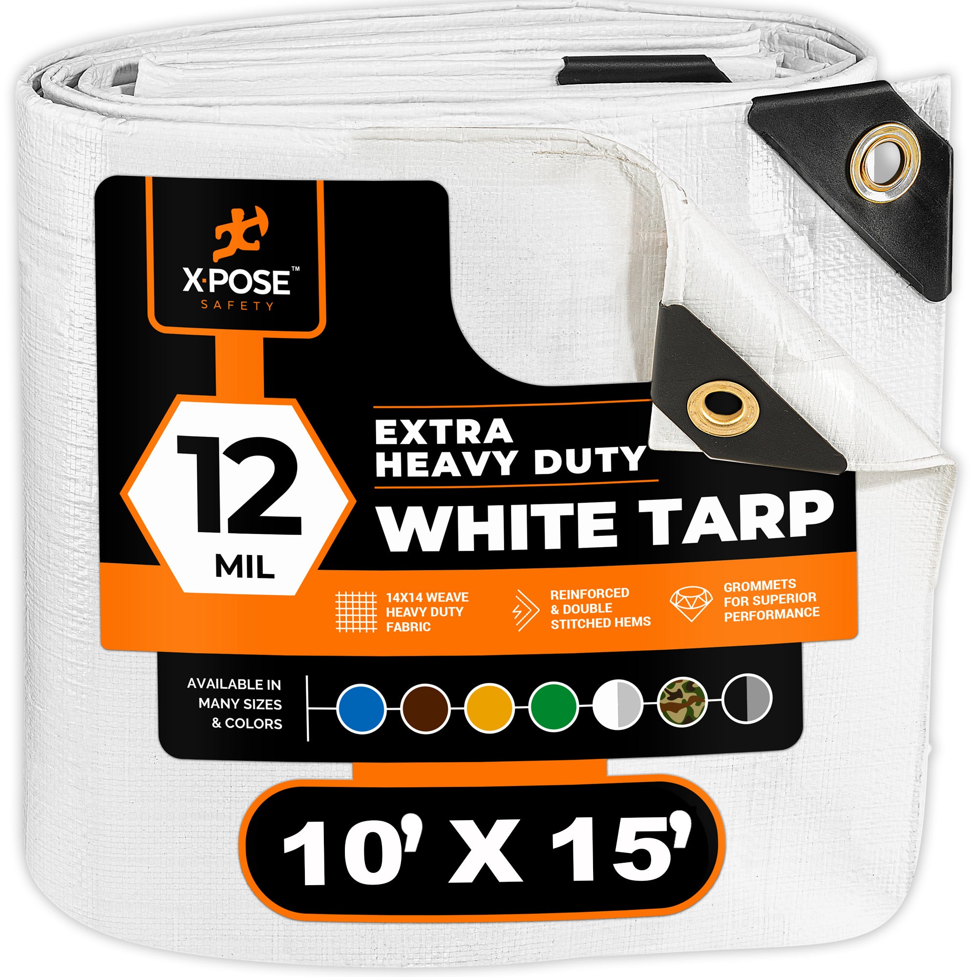 12 Mil White Extra Heavy Duty Poly Tarp