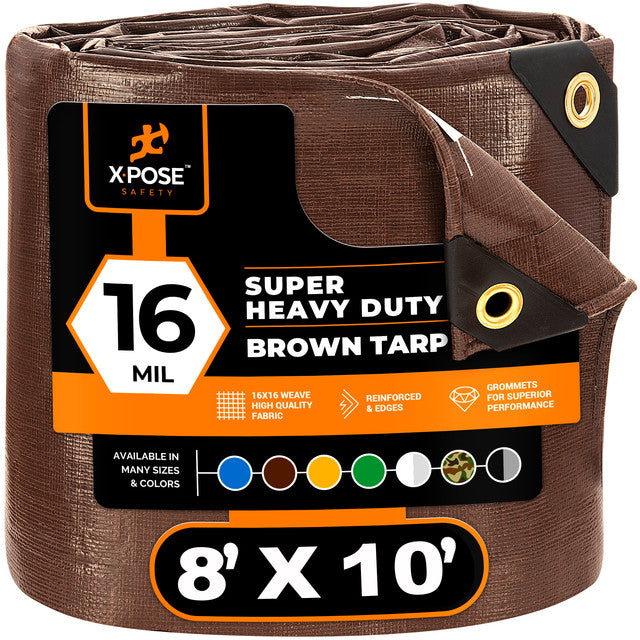 16 Mil Brown Super Heavy Duty Poly Tarp