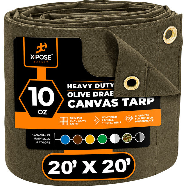 Olive Drab Canvas Tarps 10oz