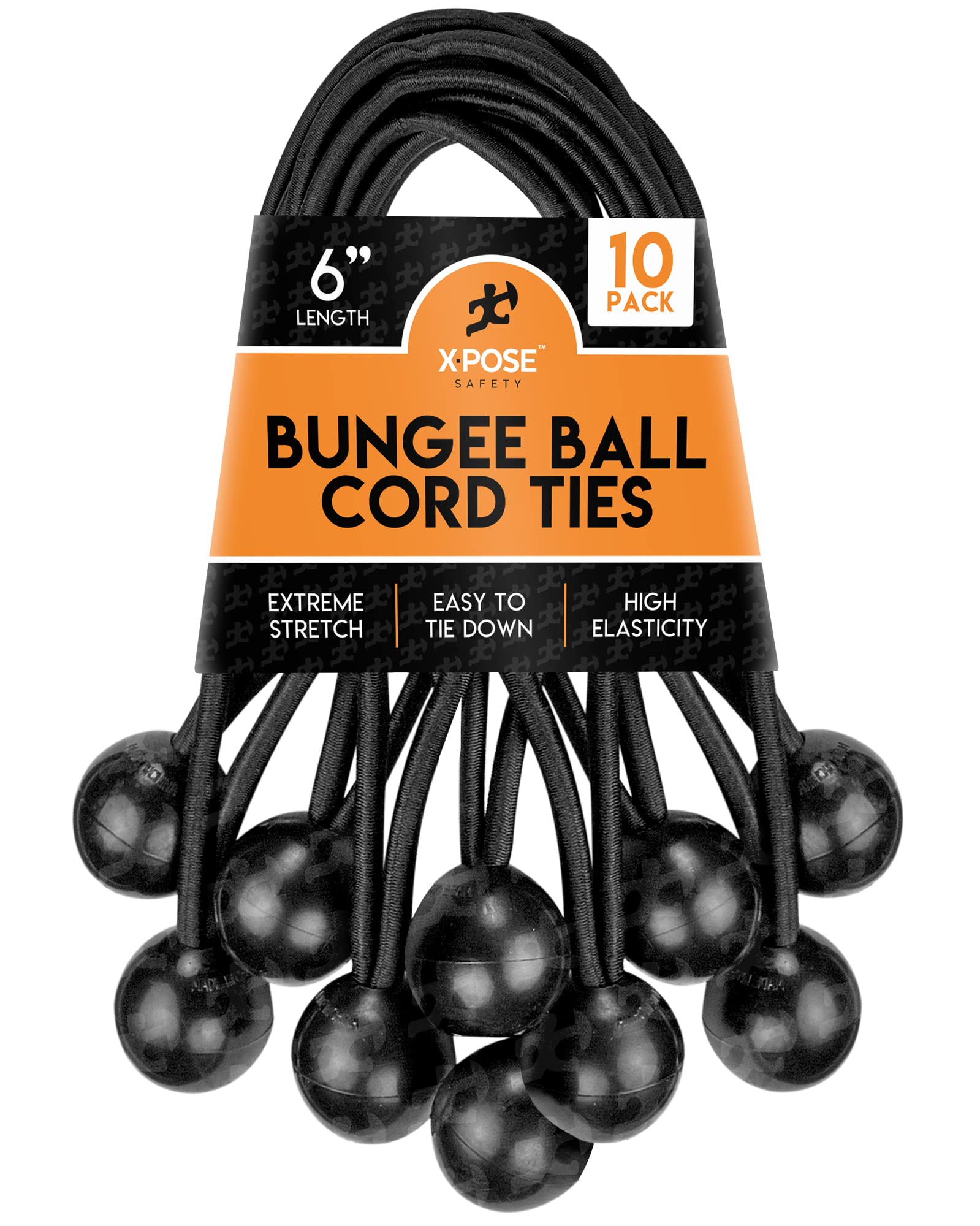 Heavy Duty Ball Bungees With Cord Ties