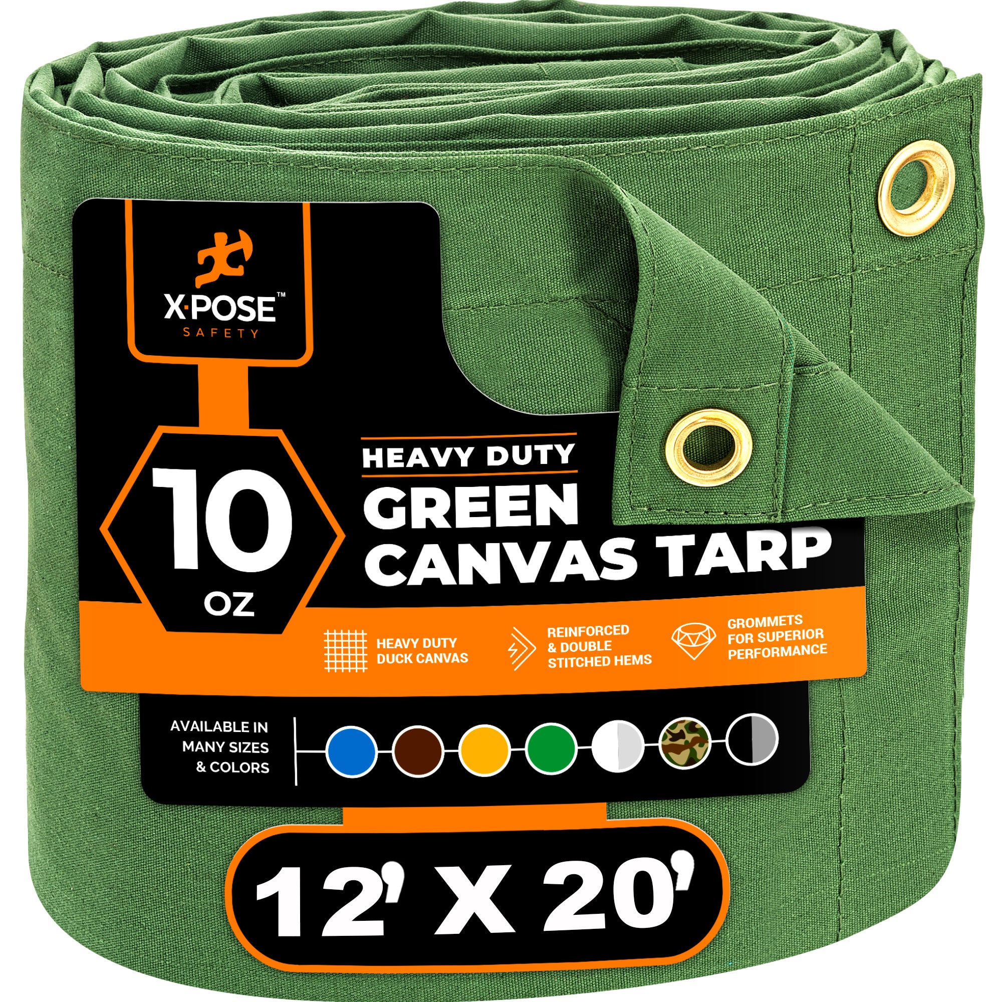 Green Canvas Tarps 10oz
