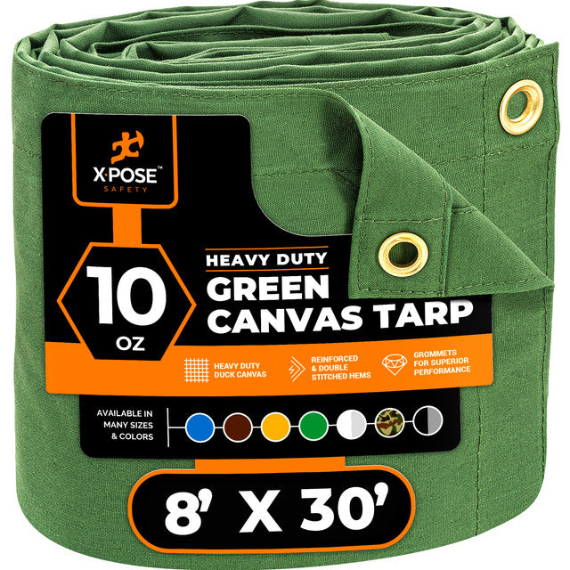 Green Canvas Tarps 10oz