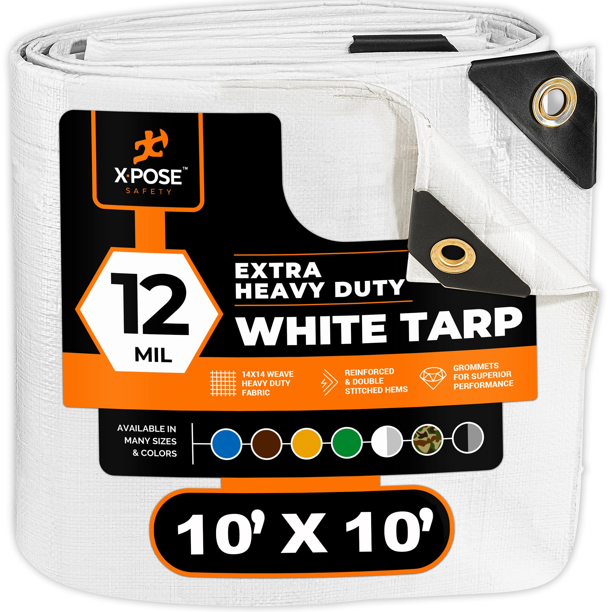 12 Mil White Extra Heavy Duty Poly Tarp