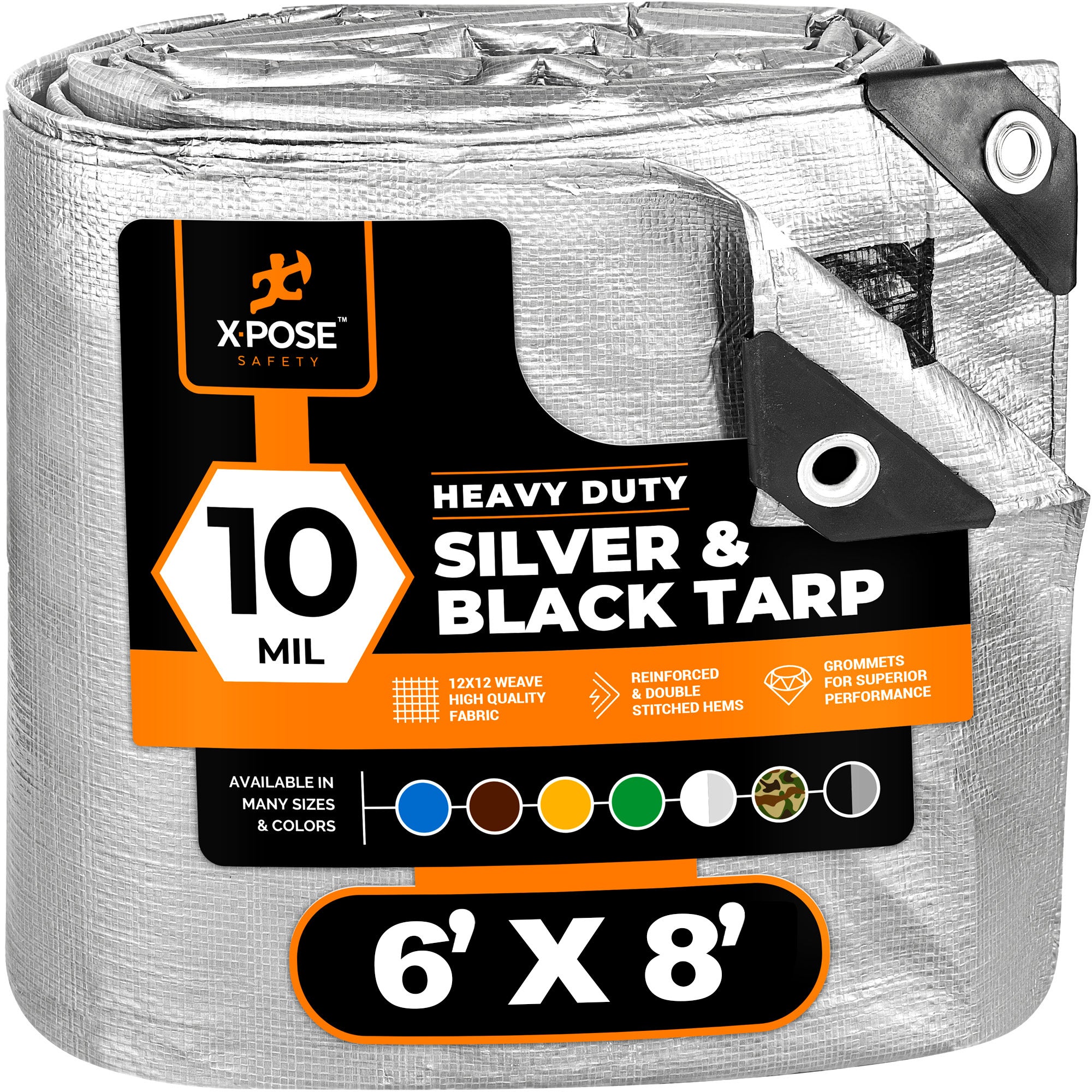 10 Mil Silver Black Heavy Duty Poly Tarp