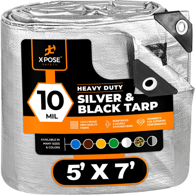 10 Mil Silver Black Heavy Duty Poly Tarp