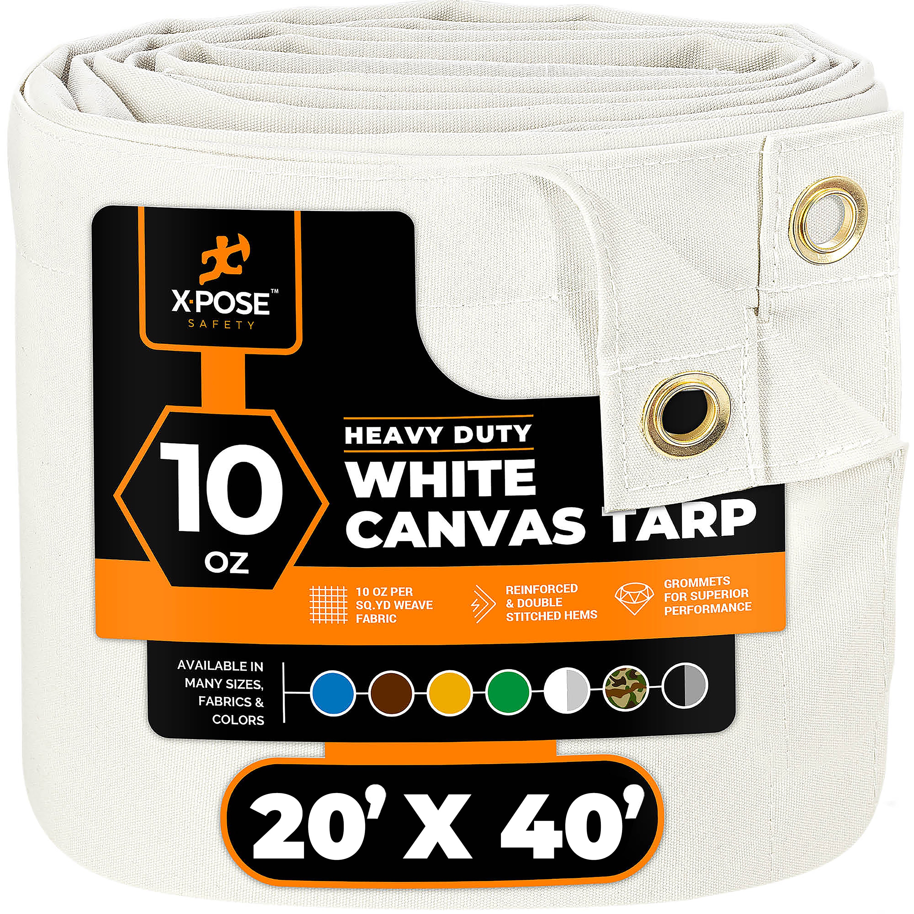 White Canvas Tarps 10oz