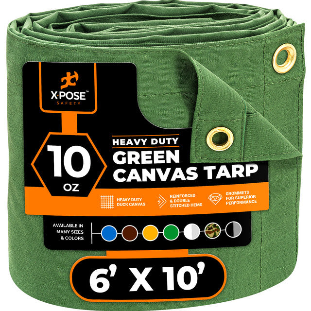 Green Canvas Tarps 10oz