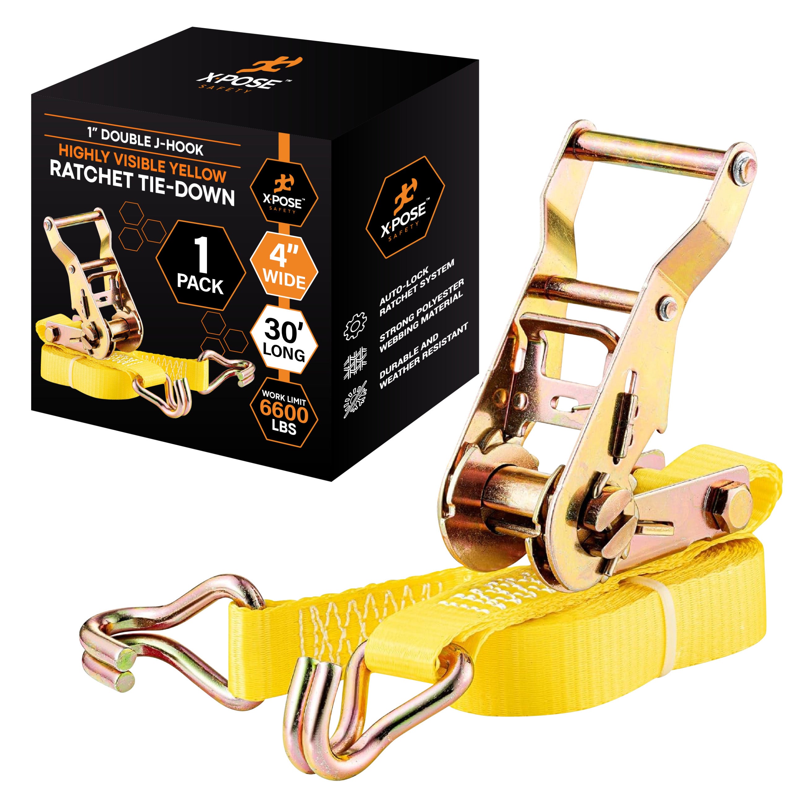 Heavy Duty Tie Down Ratchet Straps