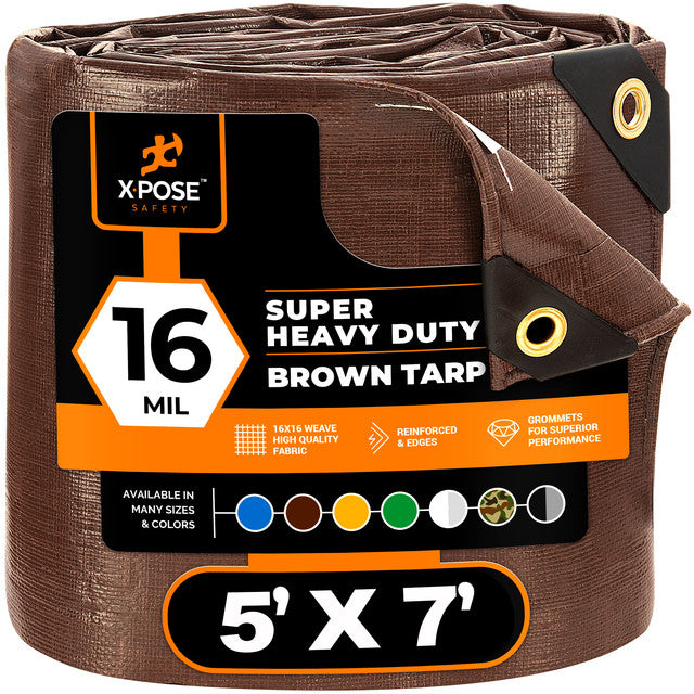16 Mil Brown Super Heavy Duty Poly Tarp