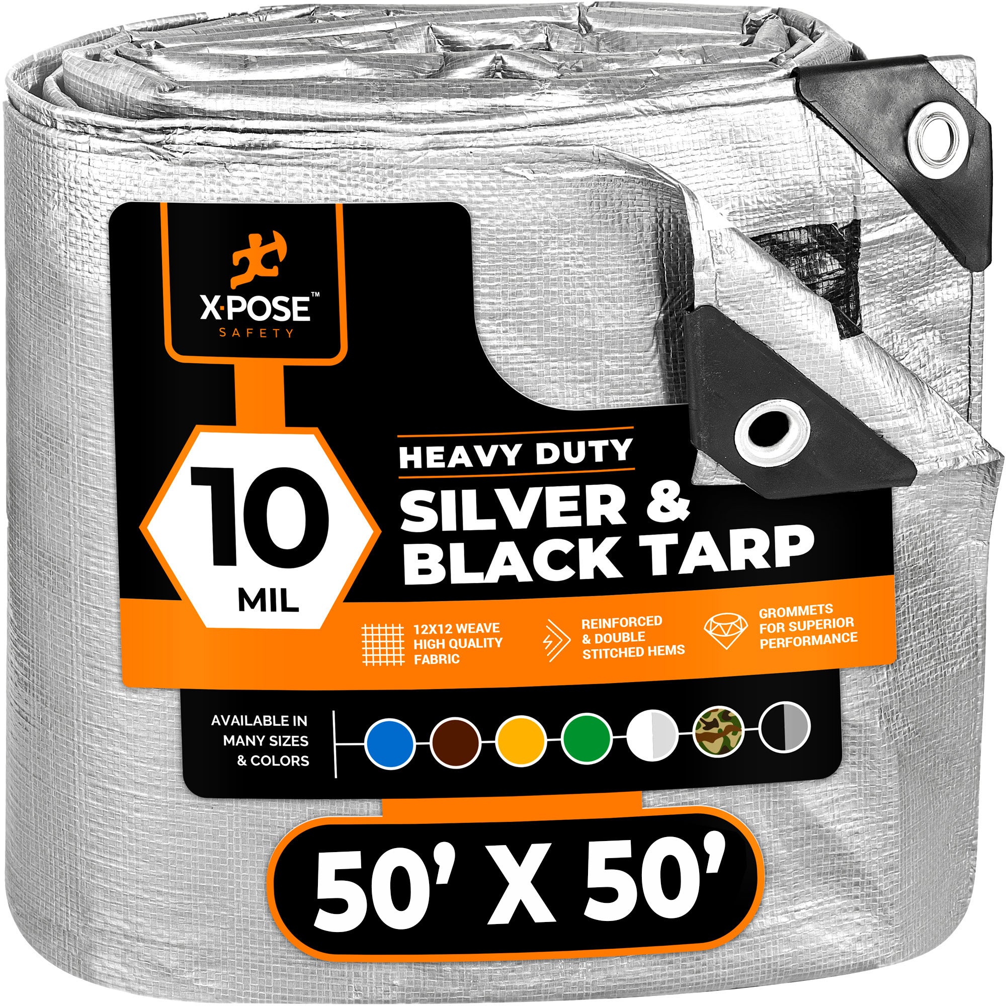 10 Mil Silver Black Heavy Duty Poly Tarp