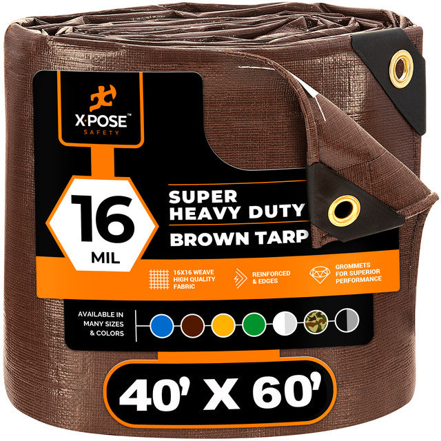 16 Mil Brown Super Heavy Duty Poly Tarp