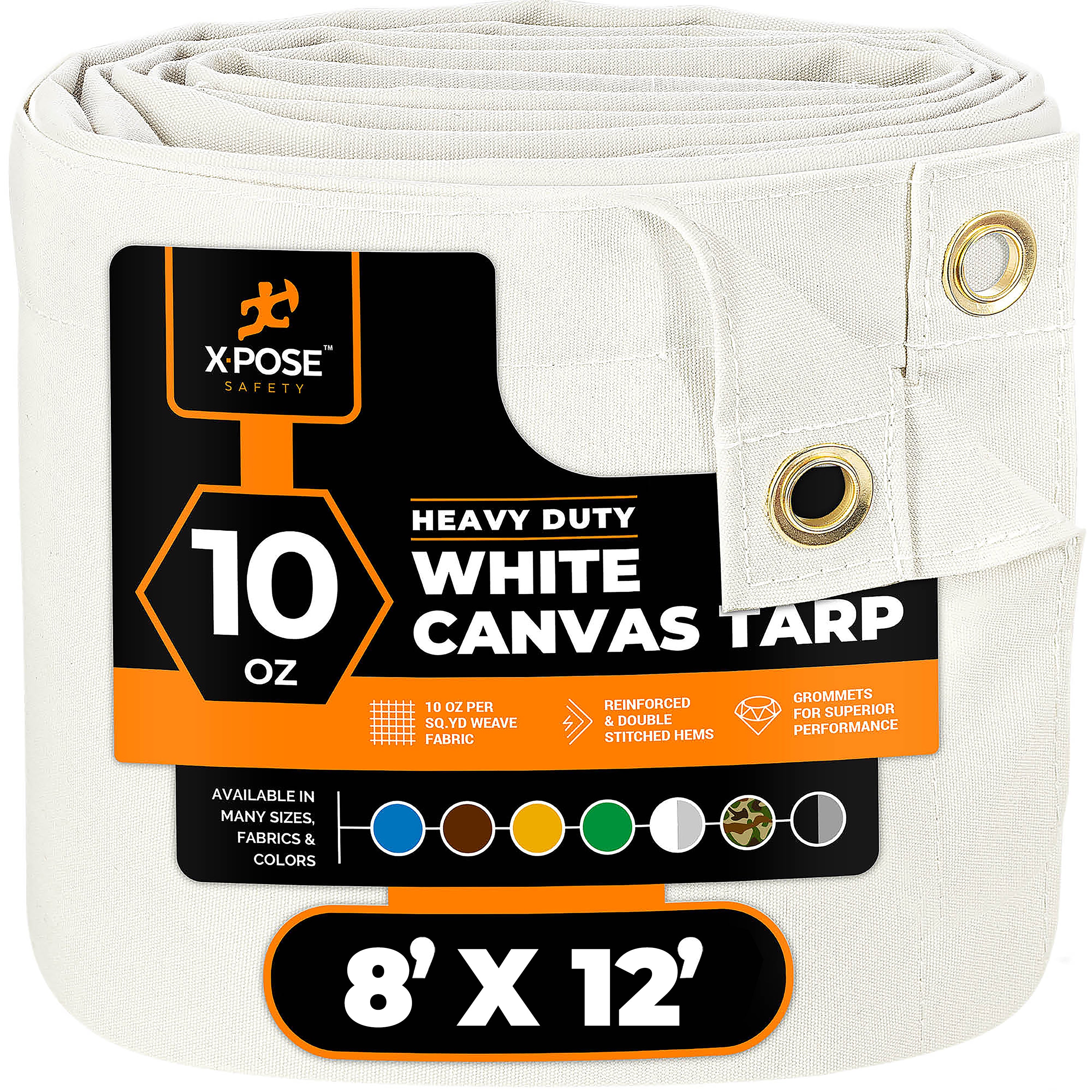 White Canvas Tarps 10oz