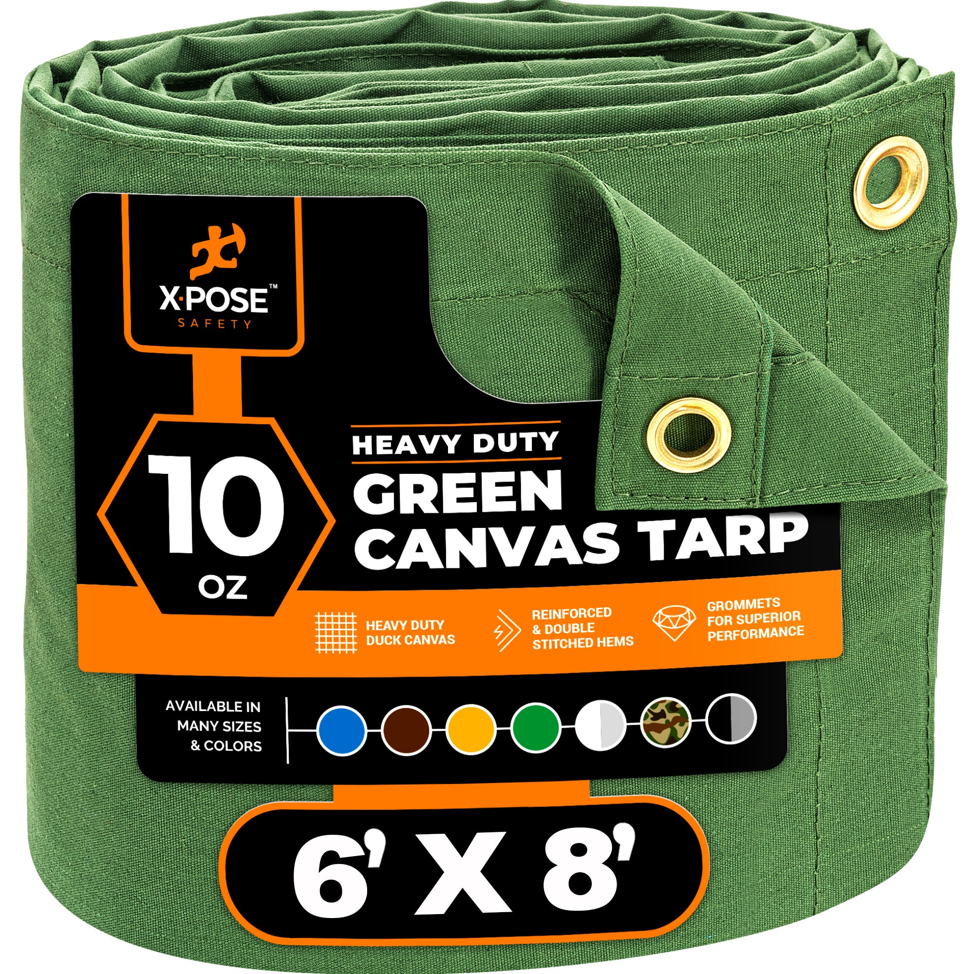 Green Canvas Tarps 10oz