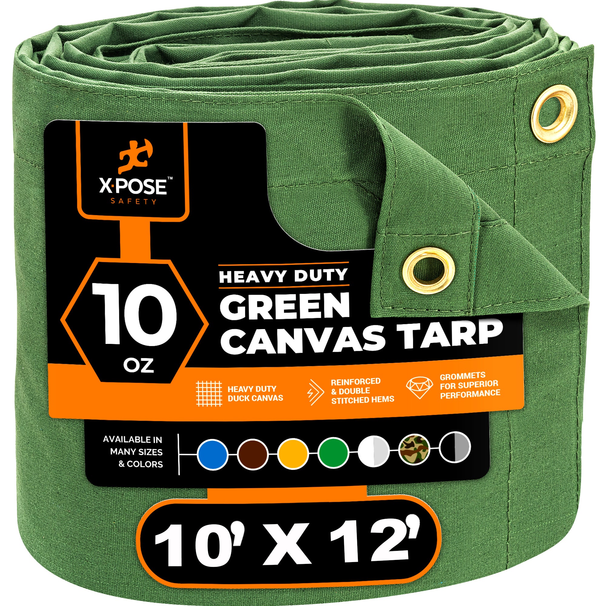 Green Canvas Tarps 10oz
