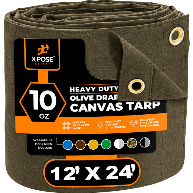 Olive Drab Canvas Tarps 10oz