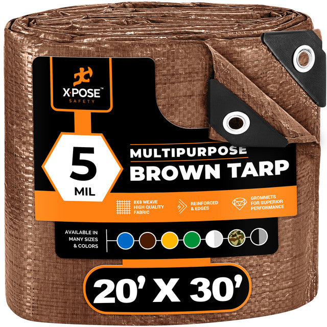 5 Mil Brown Poly Tarps