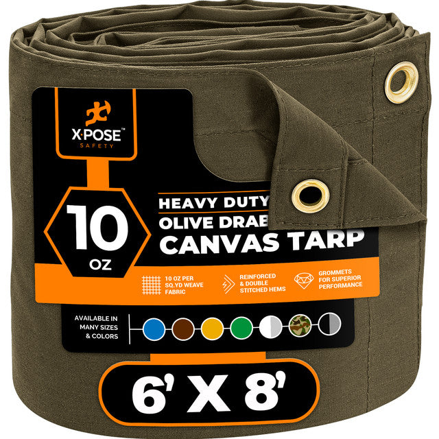 Olive Drab Canvas Tarps 10oz