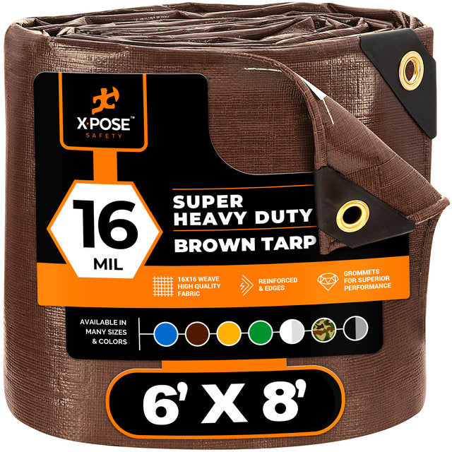 16 Mil Brown Super Heavy Duty Poly Tarp