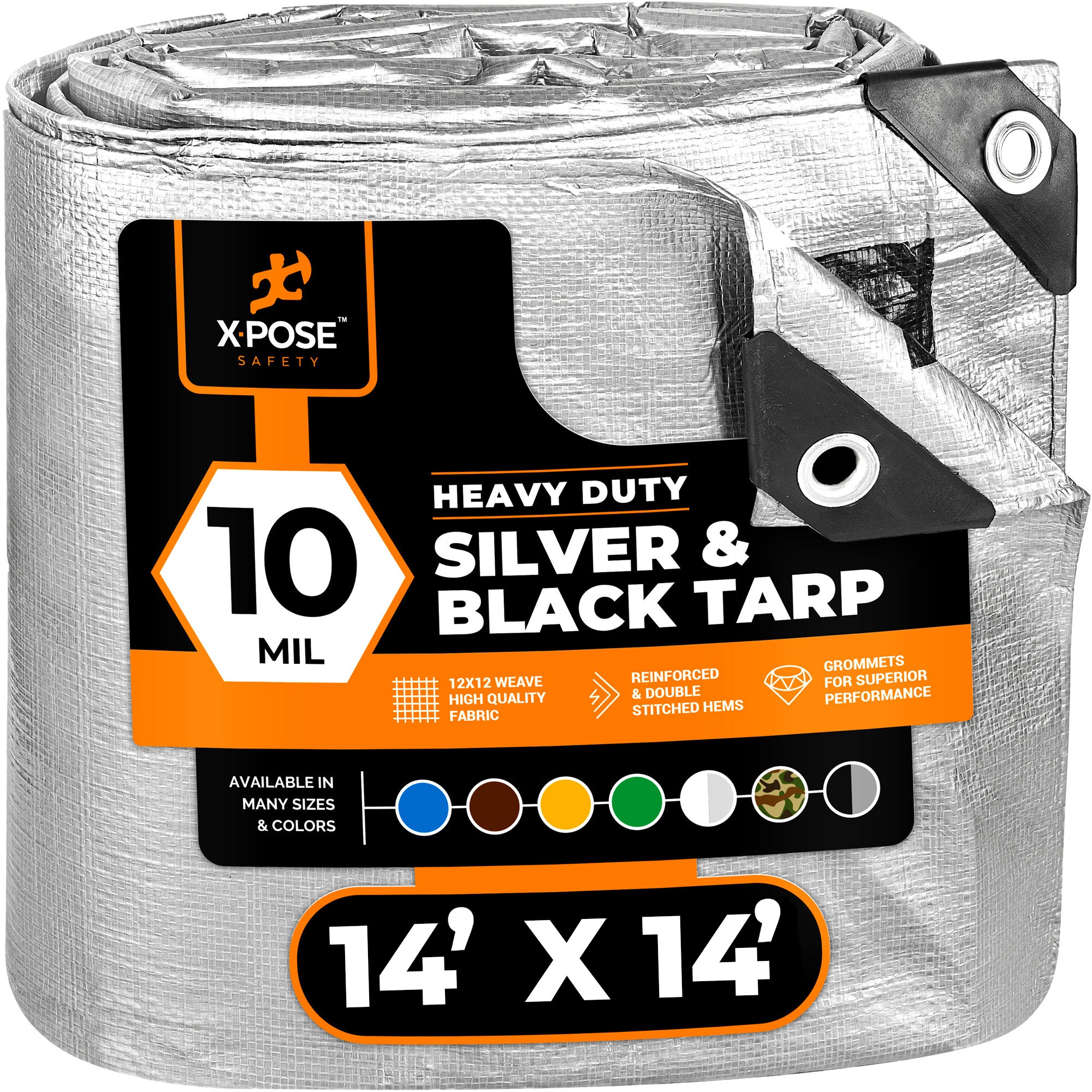 10 Mil Silver Black Heavy Duty Poly Tarp