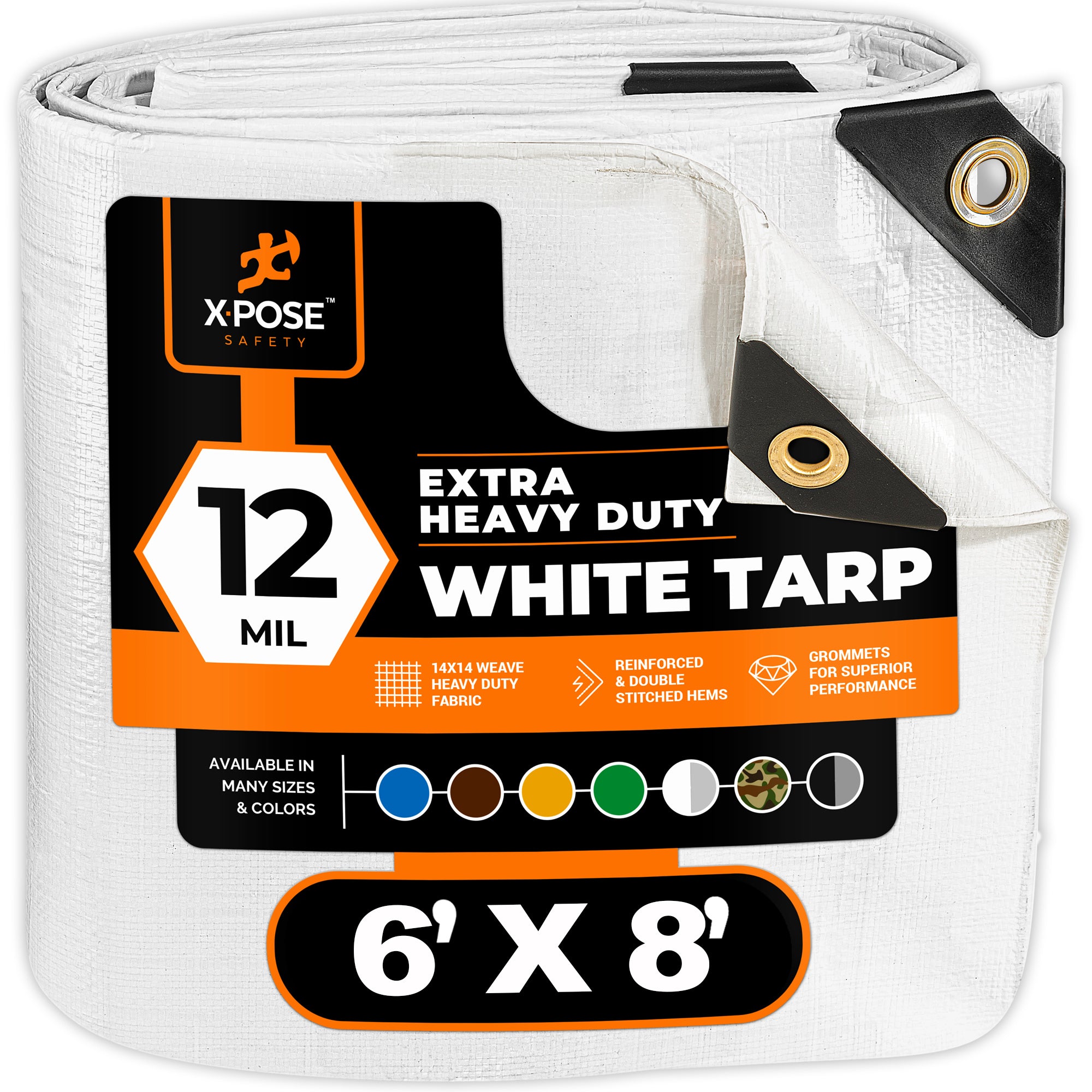 12 Mil White Extra Heavy Duty Poly Tarp