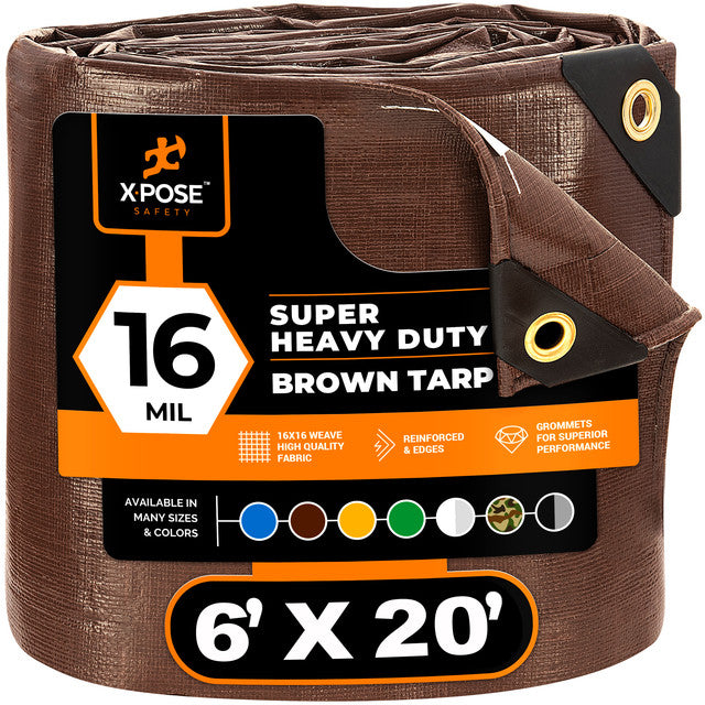 16 Mil Brown Super Heavy Duty Poly Tarp
