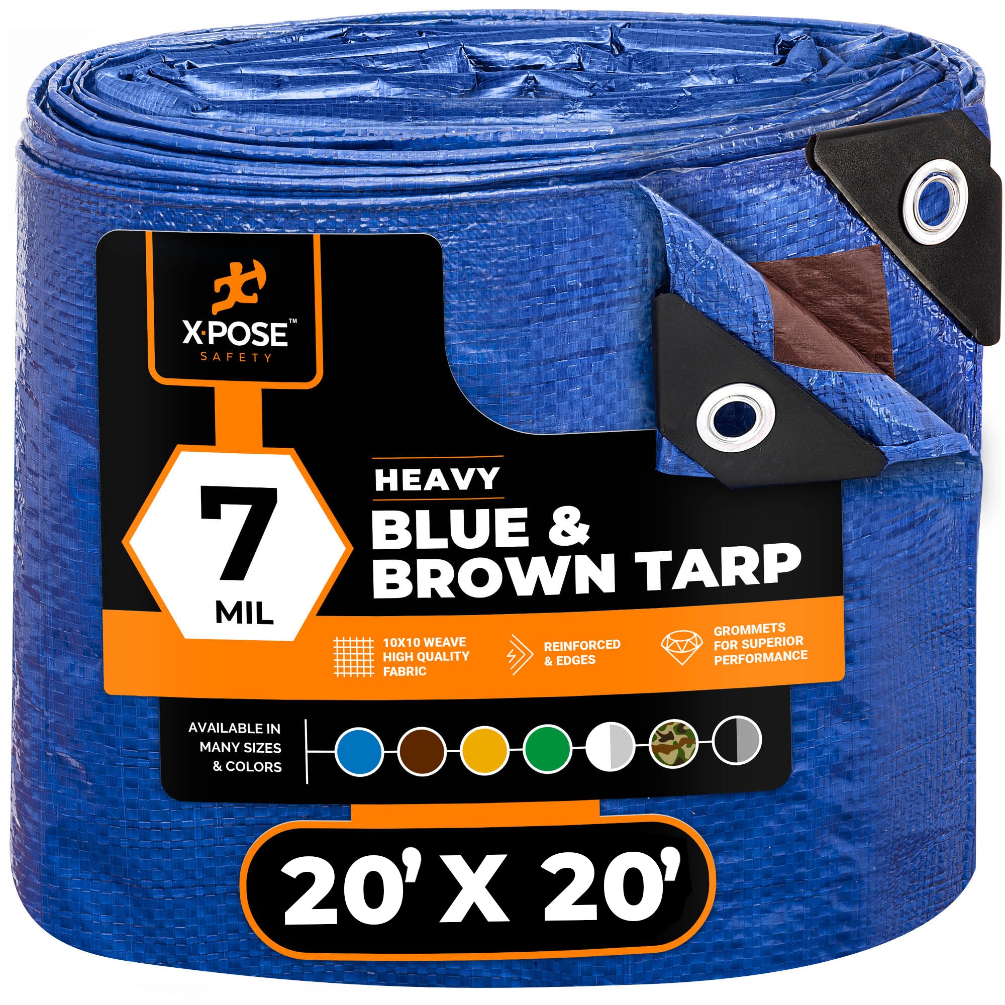 7 Mil Blue/Brown Heavy Tarp