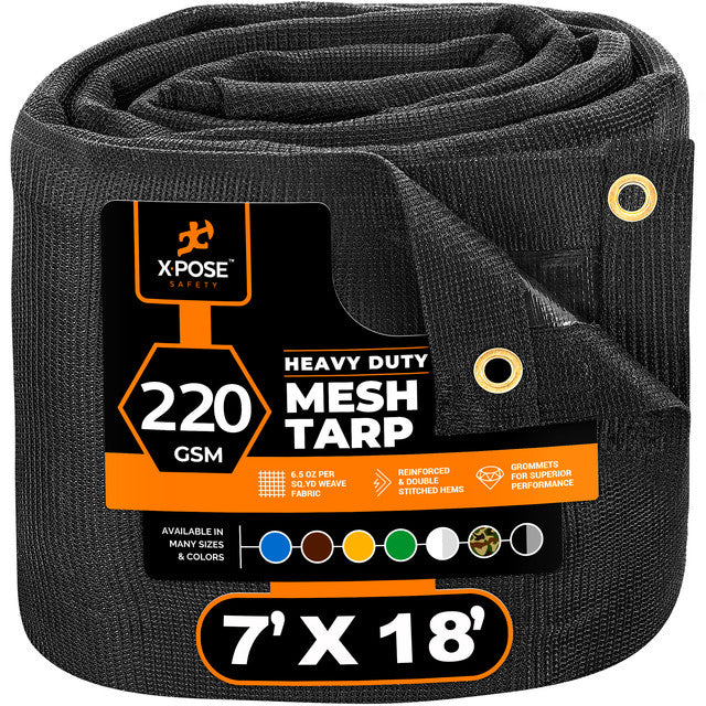 Black Mesh Truck Tarp