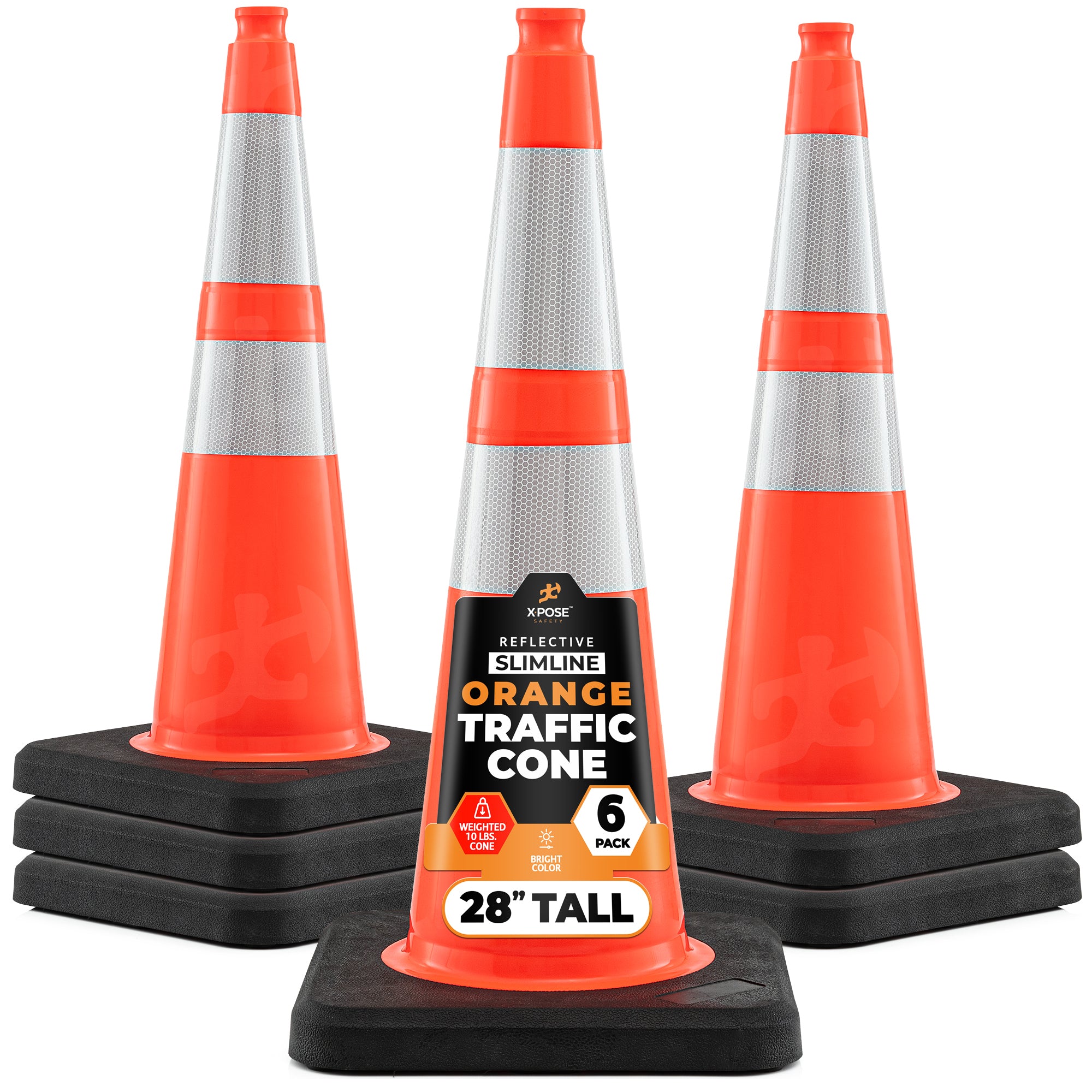 28" Slimline Orange Traffic Cone