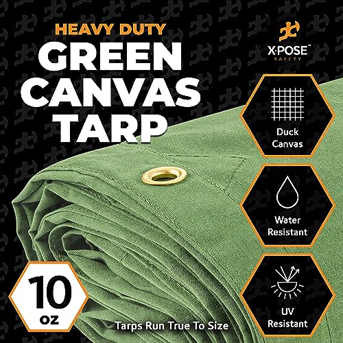 Green Canvas Tarps 10oz