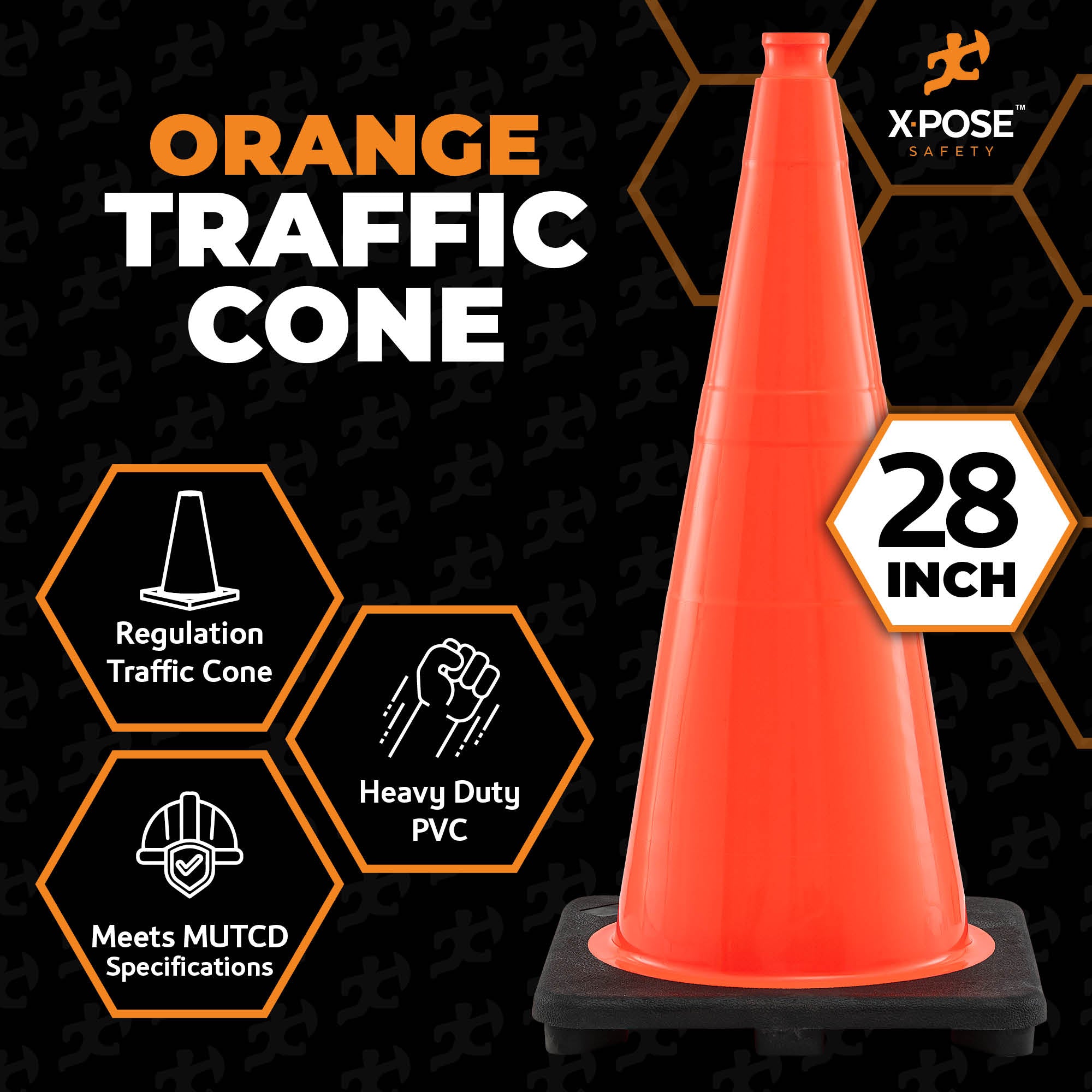 28" Orange Traffic Cone