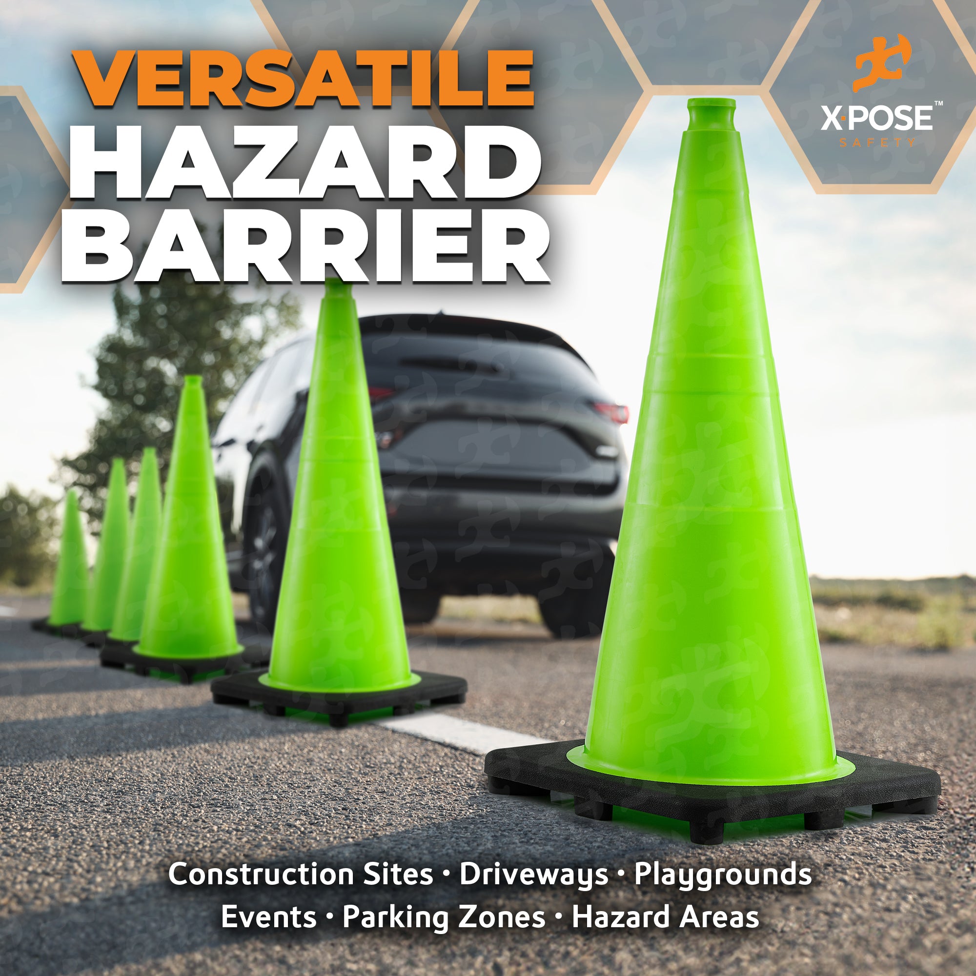 28" Lime Traffic Cone