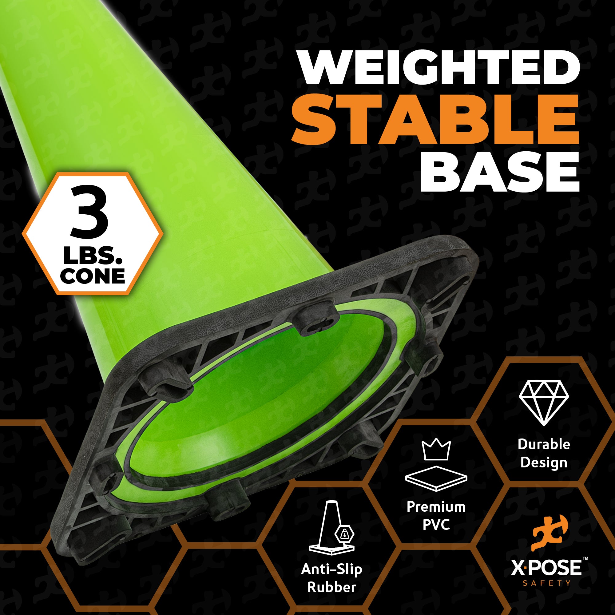 18" Lime Traffic Cone