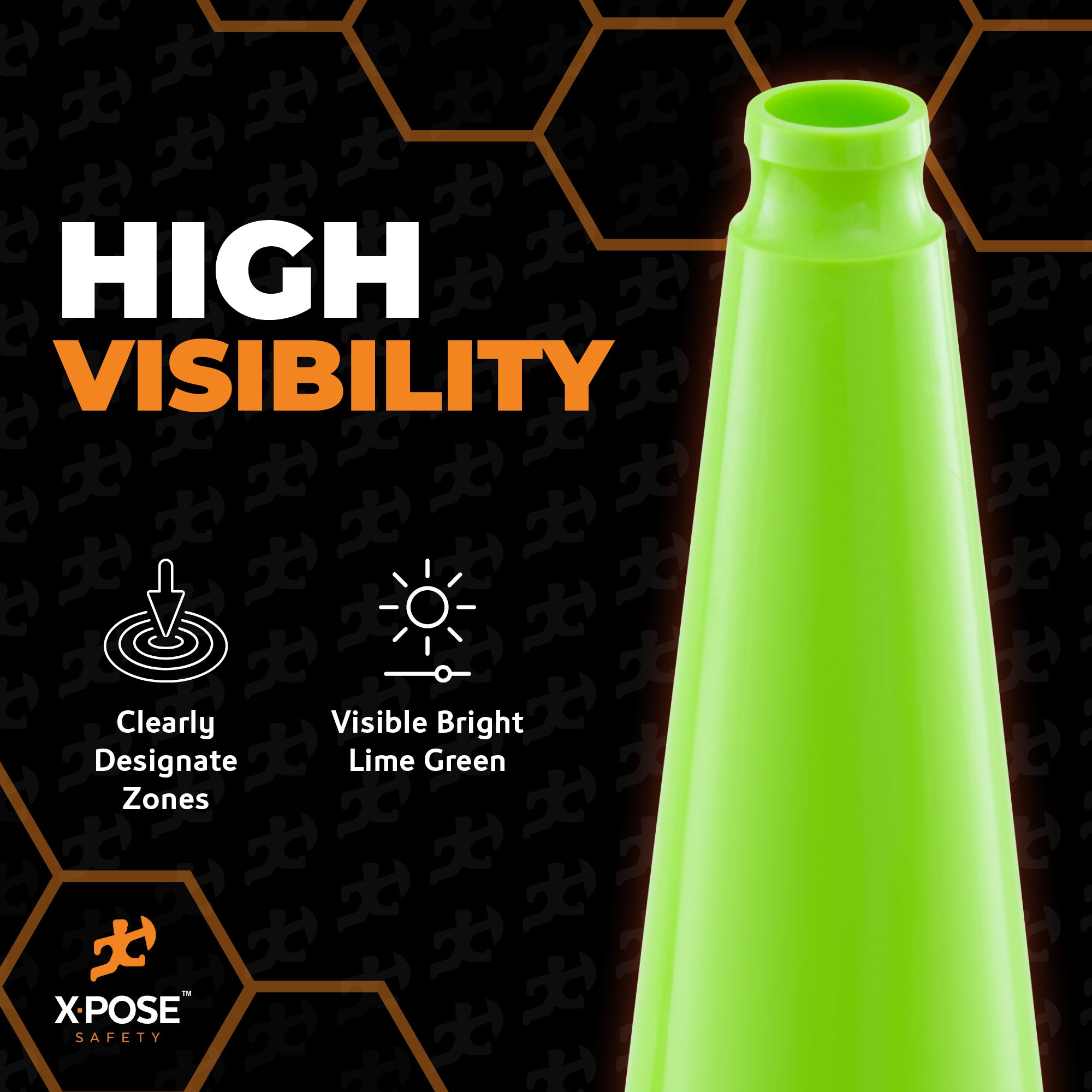 36" Lime Traffic Cone
