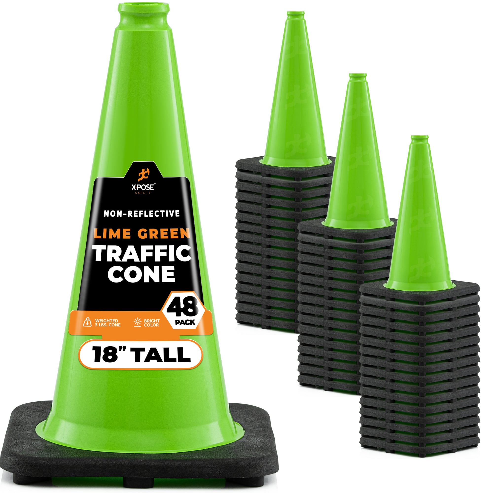 18" Lime Traffic Cone