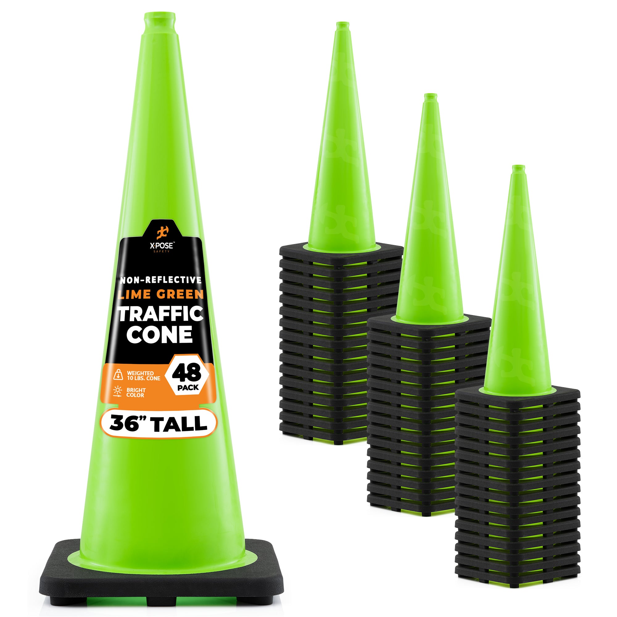 36" Lime Traffic Cone