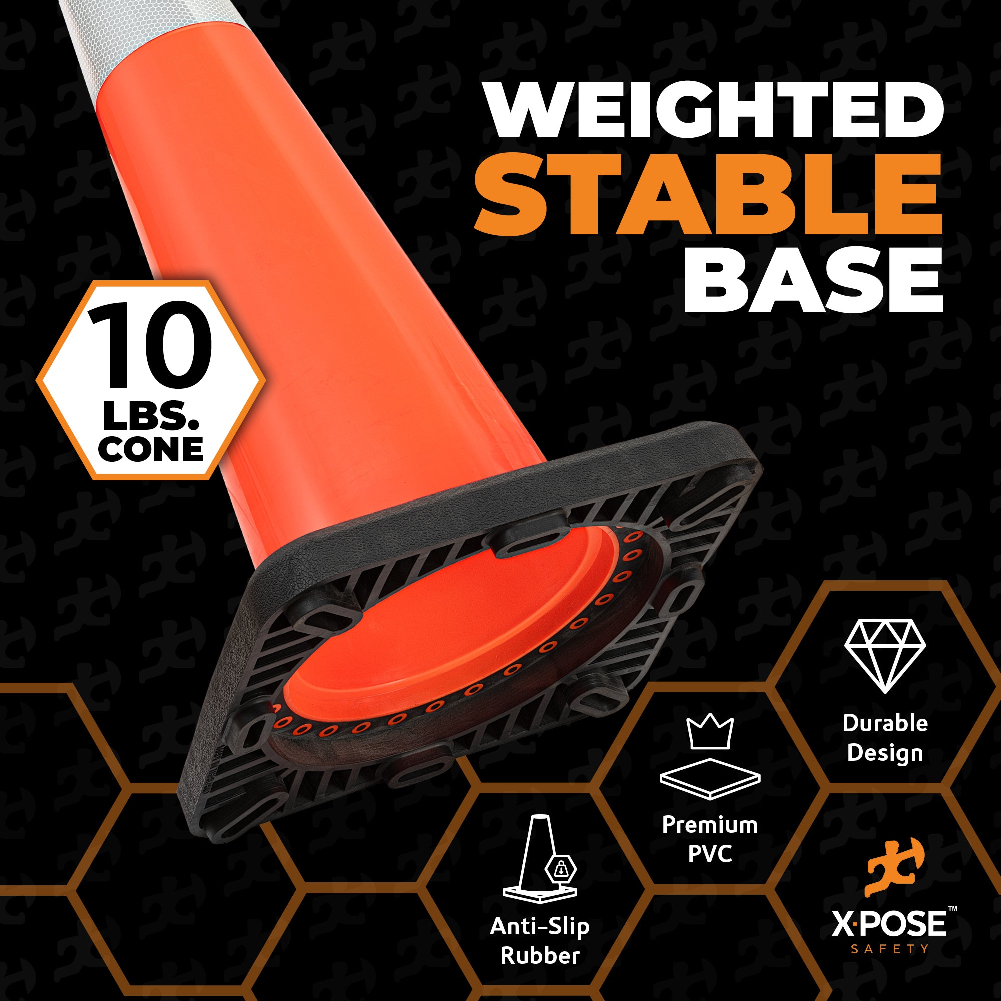 36" Slimline Orange Traffic Cone