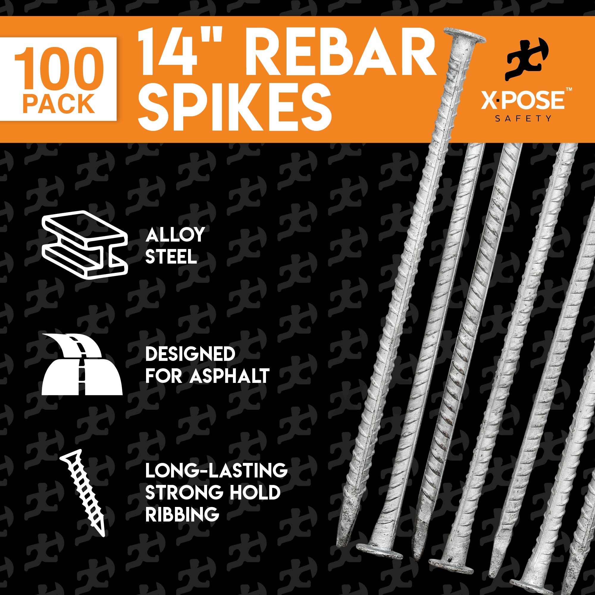 14" Metal Spike For Speed Hump