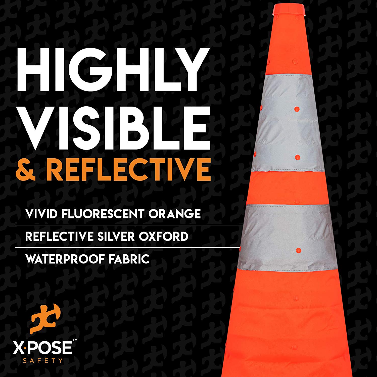 28" Orange Collapsible Traffic Cone